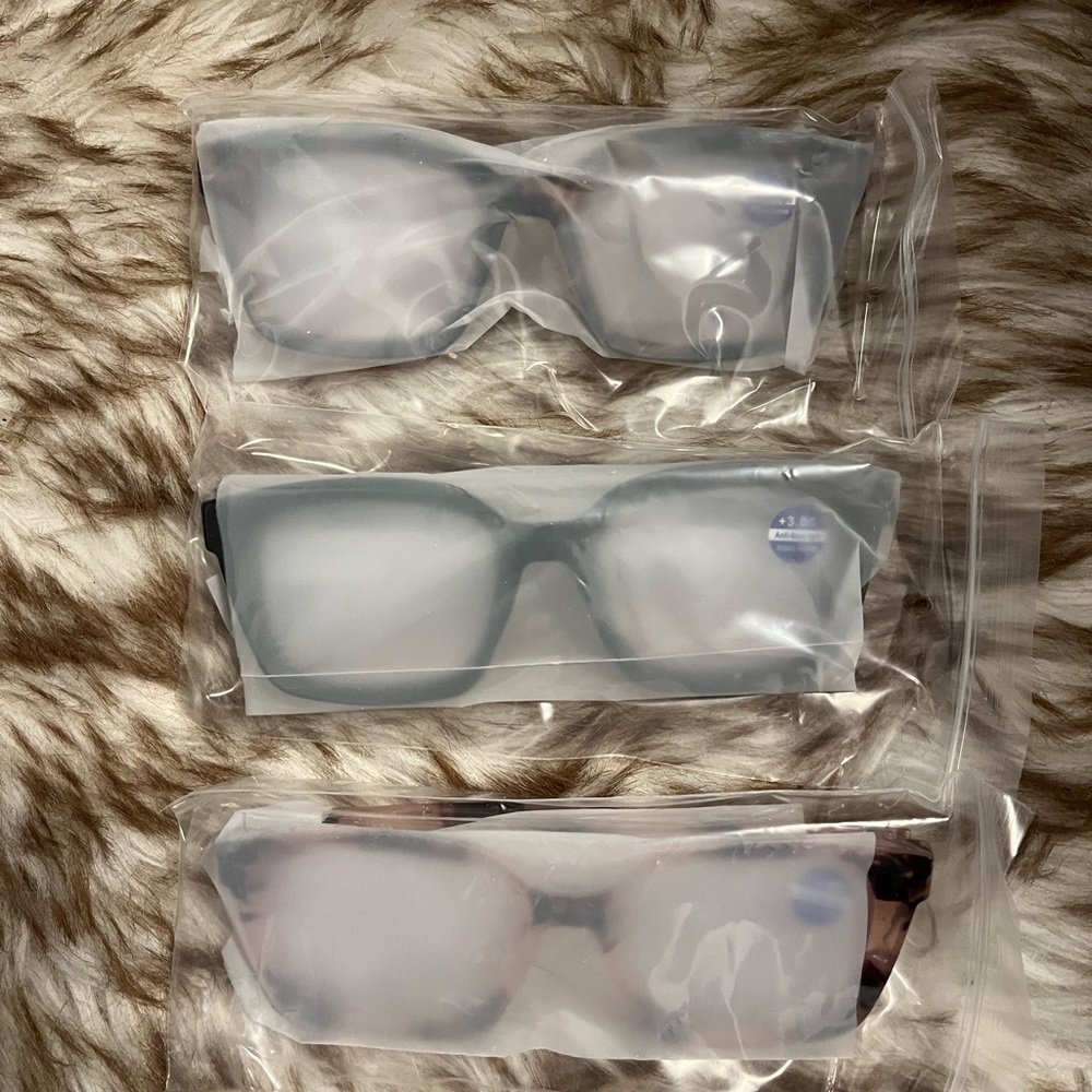 NEW x3.0 Square Blue Light Blocking Reading Glasses - Picture 7 of 7